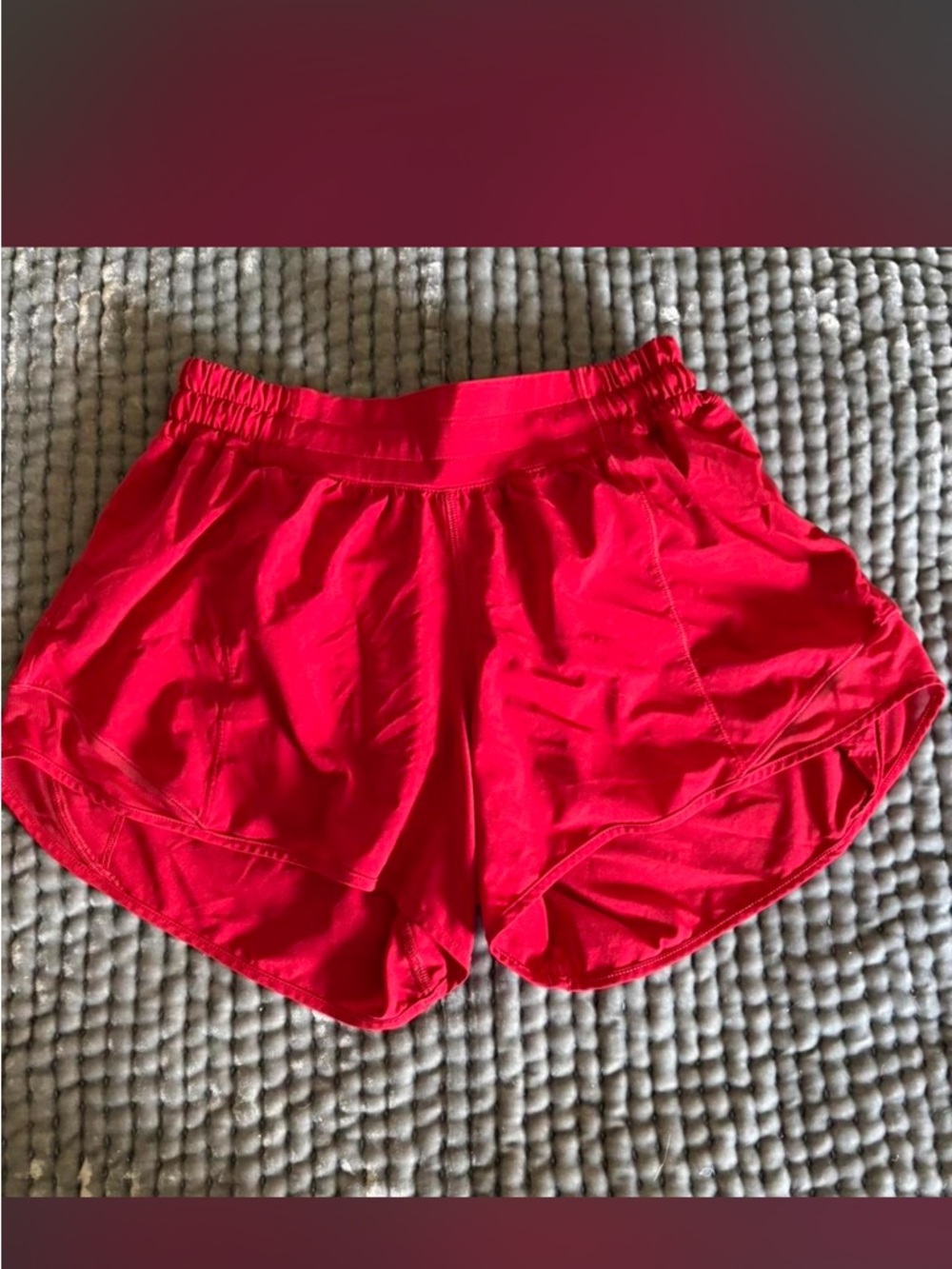 lululemon athletica Red Scuba Crewneck Tee and Shorts Set - Picture 2 of 6